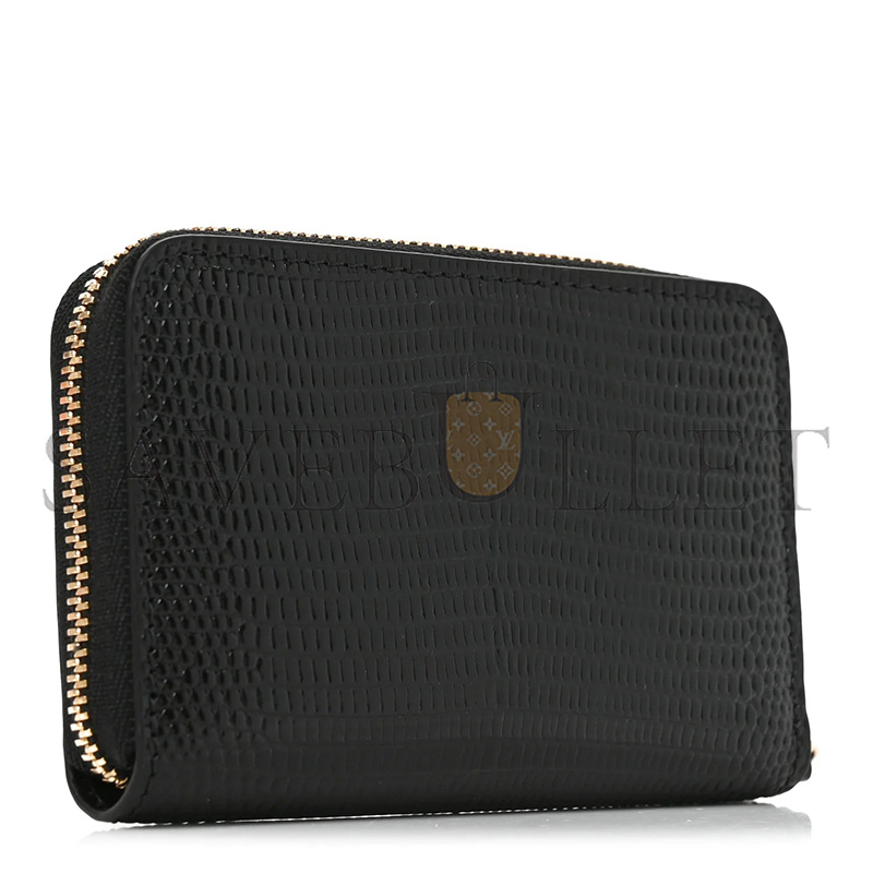 CHANEL CALFSKIN LIZARD EMBOSSED CROCOCO COIN PURSE BLACK AP5189 (11*8.5*4.5m)